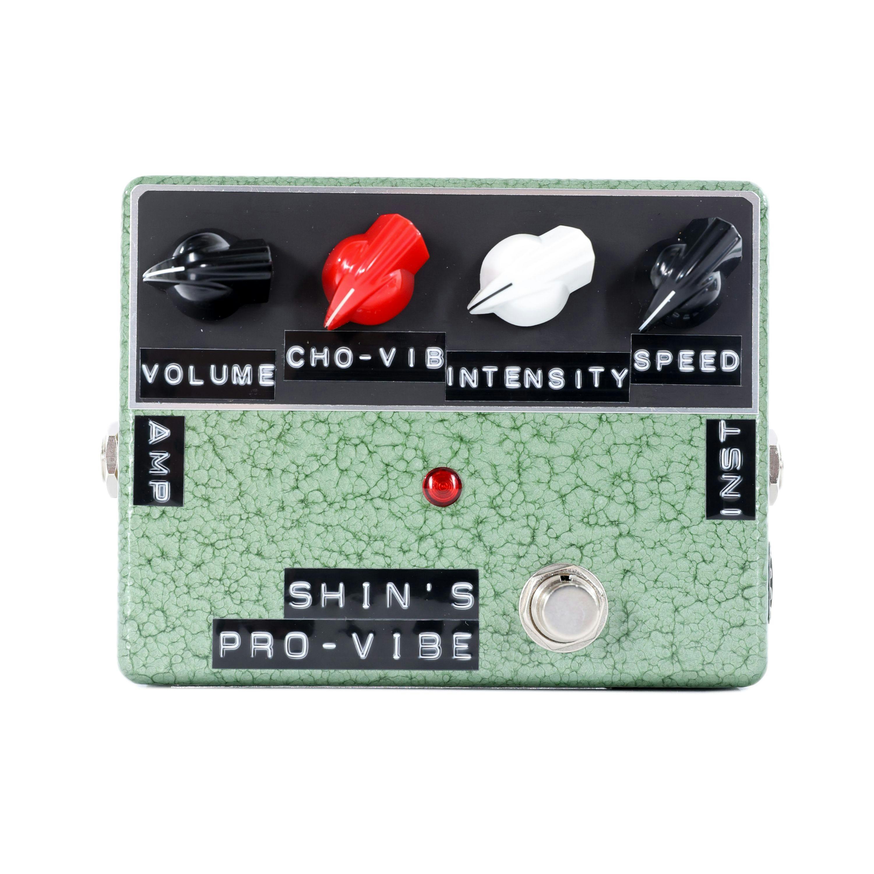 Shin's Music Pro Vibe Vibrato Pedal in Green Hammertone 
